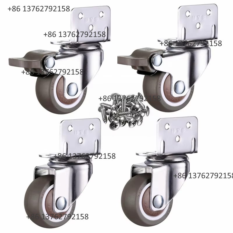 Furniture Hardware - 4 Pezzi di Ruote Girevoli Silenziose