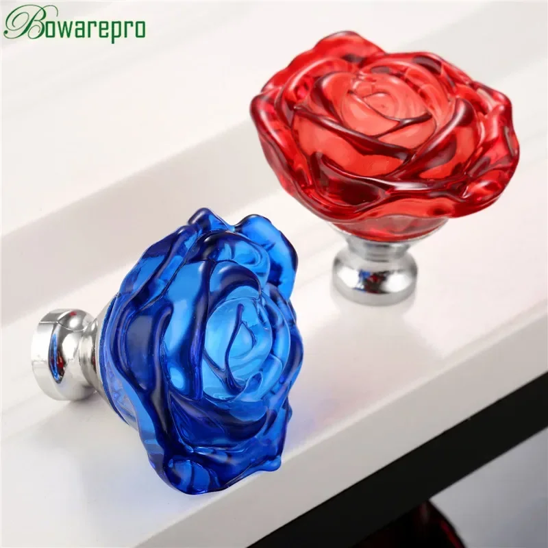 Furniture Hardware Supplies - bowarepro 50MM cristallo rosa maniglia in