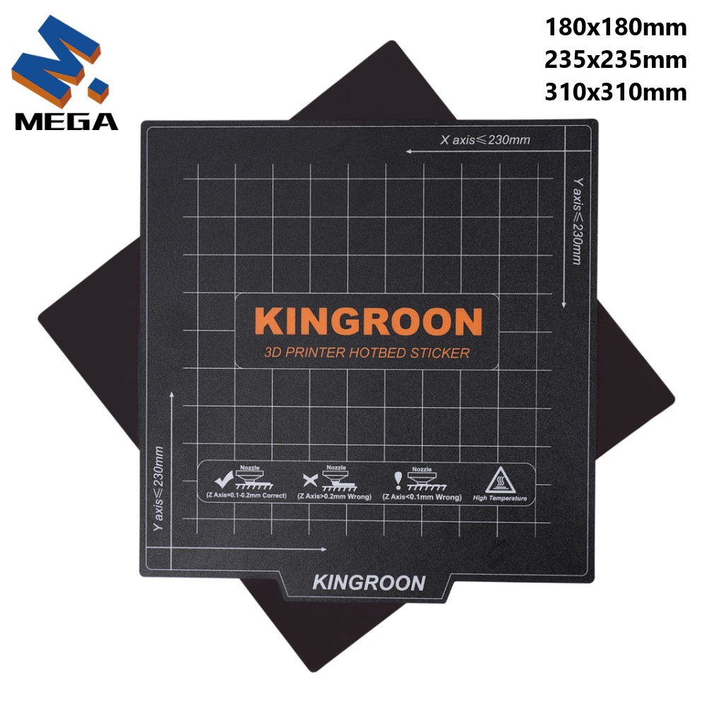 Creality Printer K1 - KINGROON Letto riscaldato magnetico flessibile 180x180/235x235mm