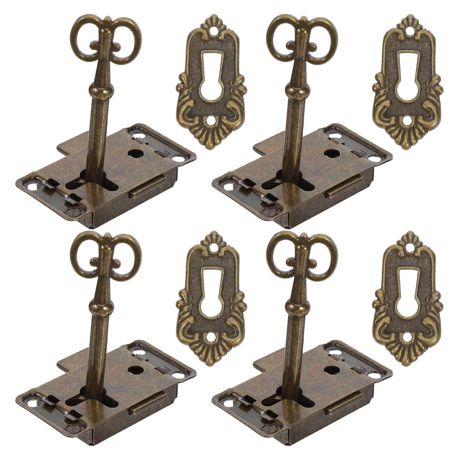 Vintage Furniture Hardware Replacement - 4 Set di Serrature per Mobili,