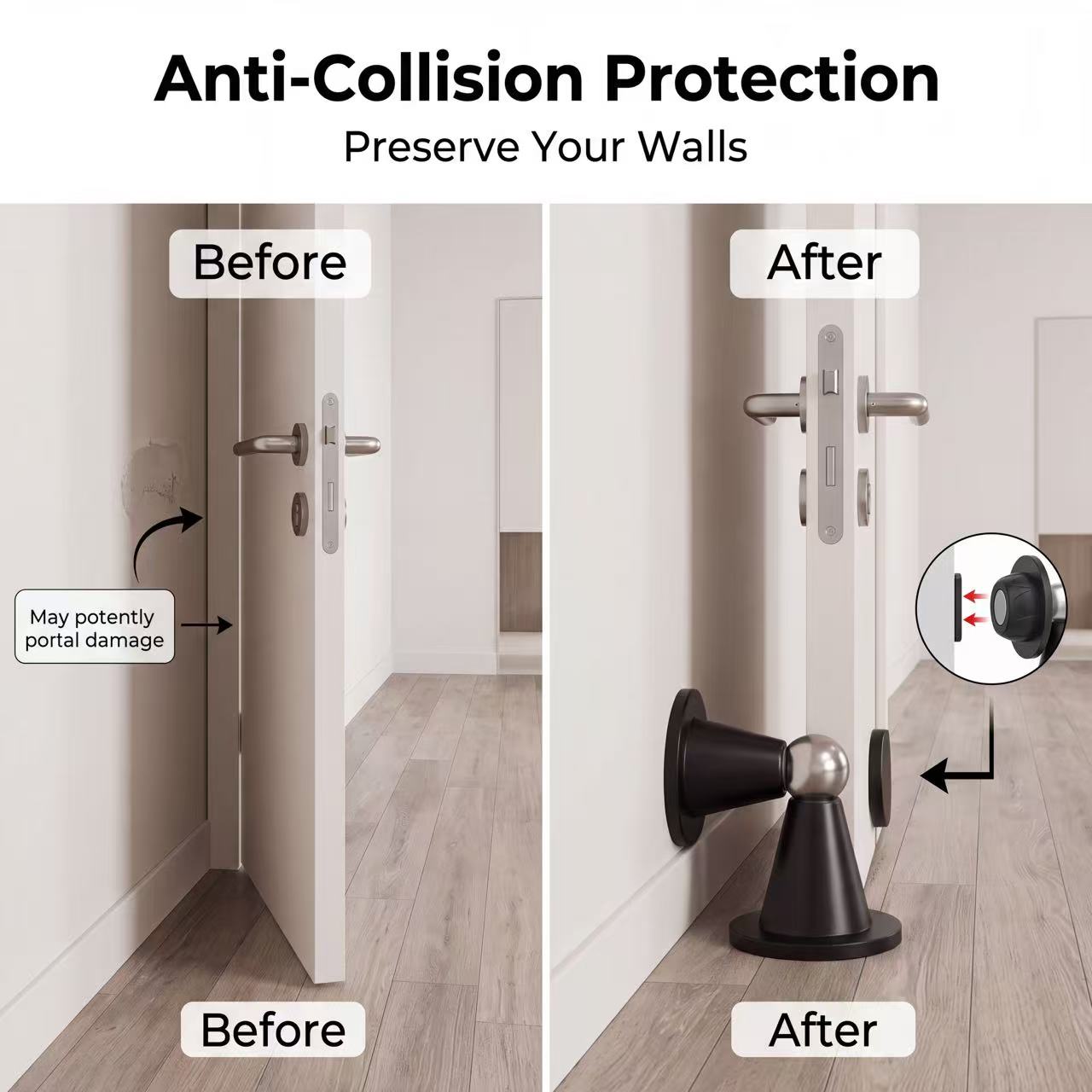 Magnetic Catch Door - Fermaporta Magnetico Senza Foratura per Uso