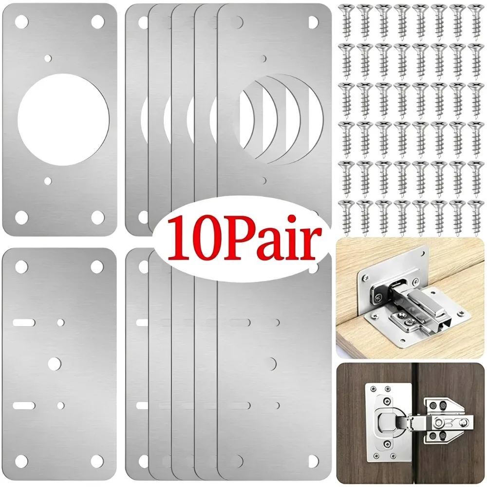 Cabinet Hinge Overlay - 10/1 Paia di Piastre di Riparazione