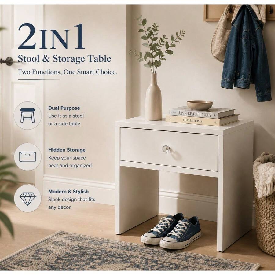 Sgabello Contenitore e Comodin - Furniture Hardware Nut recensione e prezzo